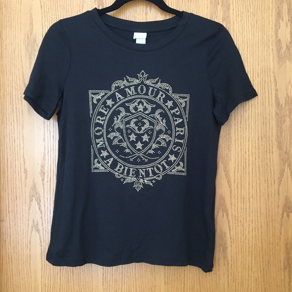 NWT H&M "More Amour Paris A Bientôt" T-shirt